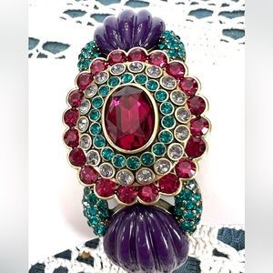 Heidi Daus “Collector’s Edition” bangle clamper hinged bracelet EUC small/medium